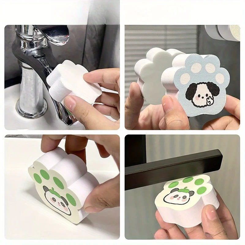 Magic Mirror Cleaning Sponges - Streak-Free Glass & Faucet Descaler